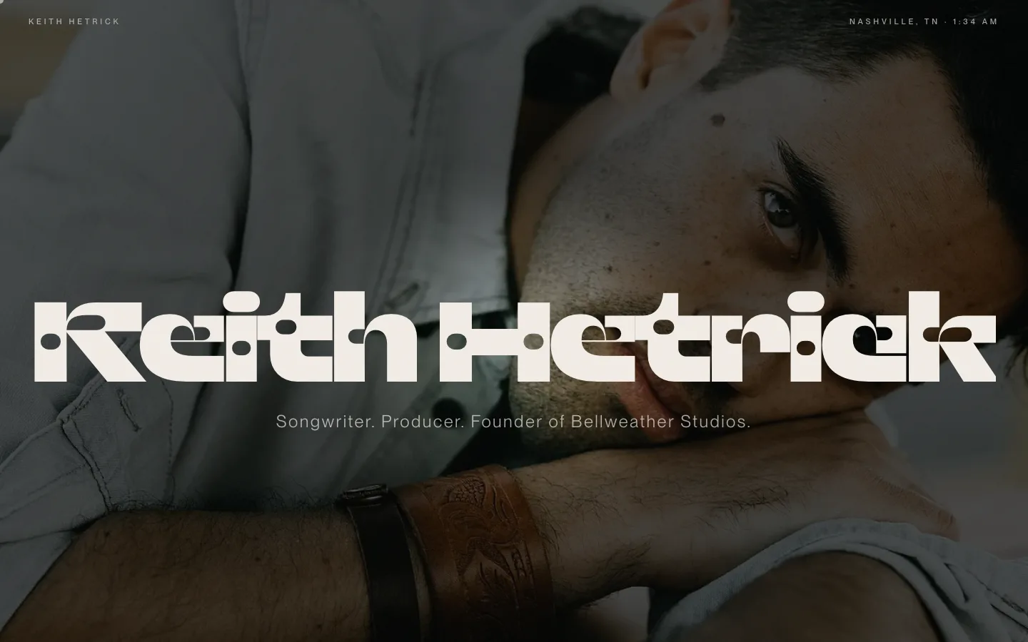 Cinematic personal portfolio opening